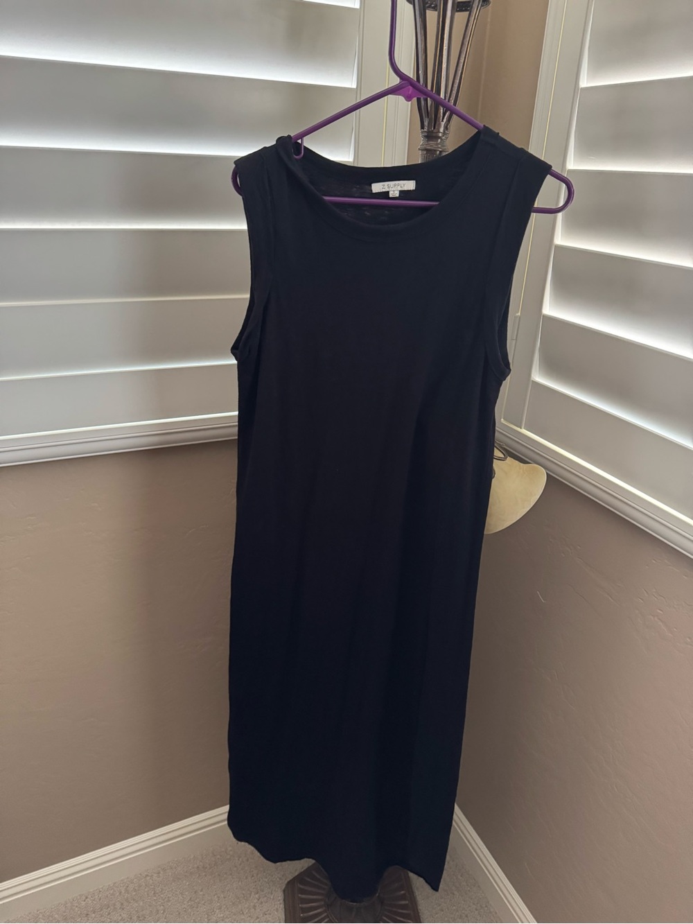 Z Supply Blakely Fold over Dress in black Size S